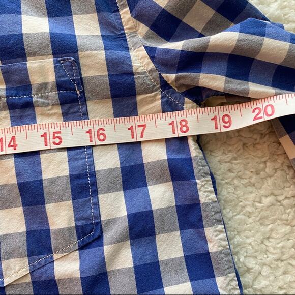 Lucky Brand Blue White Plaid Pull Over Tunic Small - Picture 11 of 12